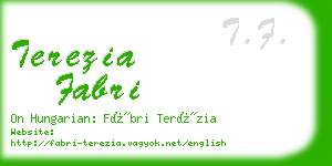 terezia fabri business card